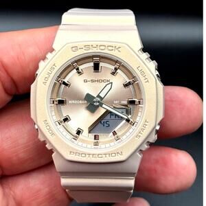 Casio G-Shock GMAP2100ST-9A Women’s Analog Digital Tan Beige Shock Resist NIBWT